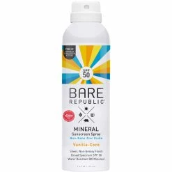 Buy ⌛ Bare Republic Mineral SPF 50 Sport Vanilla And Coconut Sunscreen Spray 6 Oz. ⌛