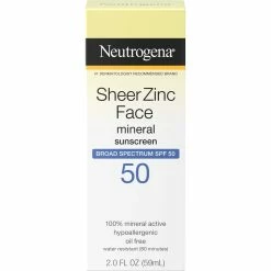Outlet ⌛ Neutrogena Sheer Zinc Face Dry Touch Broad Spectrum SPF 50 Sunscreen 2 Oz. 😀