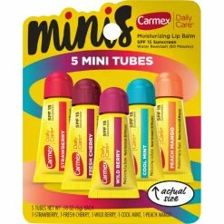 Discount 🎁 Carmex Daily Care Assorted Flavor Mini Squeeze Tube 5 Pk. 💯