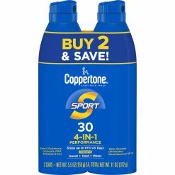 Budget ๐ Coppertone Sport Continuous Spray SPF 30 5.5 Oz. 2 Pk. ๐